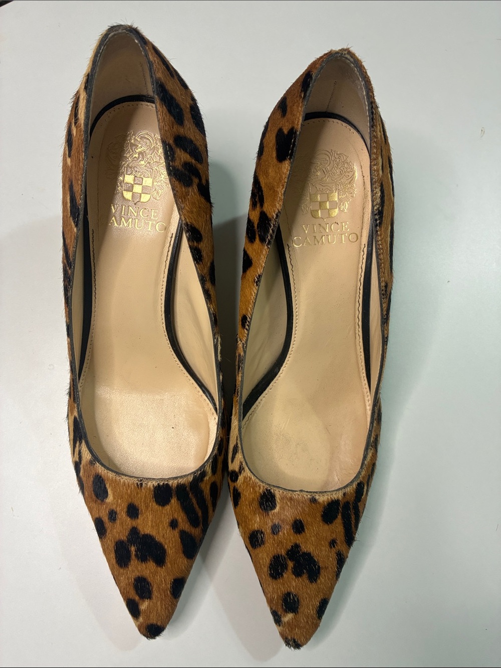 Vince Camuto Leopard-Print Pointed Pump in Brown and Black